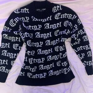 Streetwear Society Black and White Angel Sweater